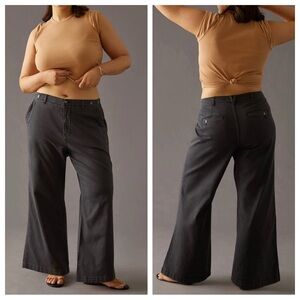 Pilcro Slouchy Chino Pants Bottoms Slant Pocket Mid-Rise Straight Anthropologie